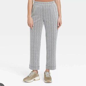 A New Day Plaid Straight Leg Pull on Knit Pants
